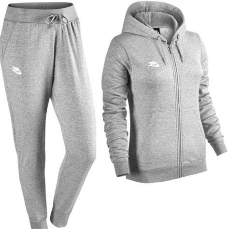 nike anzug damen grau schwarz|jogginanzüge damen.